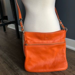 Kate spade orange top zip crossbody